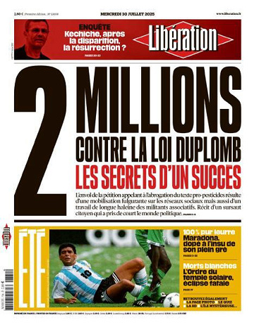 Libération du Mercredi 30 Juillet 2025