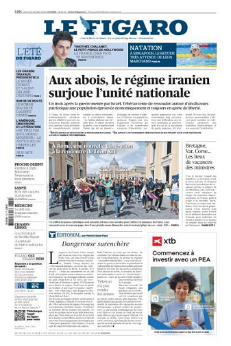 Le Figaro du Mercredi 30 Juillet 2025