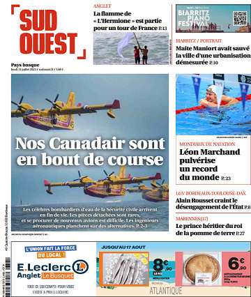 Sud Ouest (2 Éditions) Du Jeudi 31 Juillet 2025