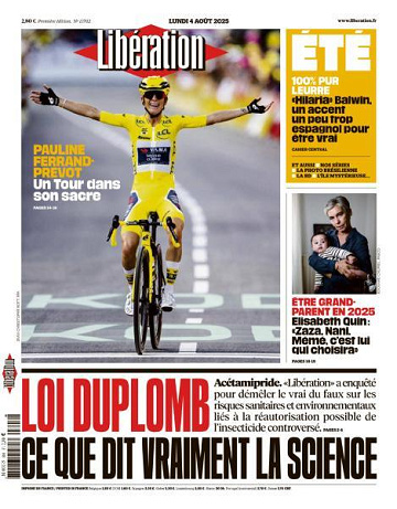 Libération du Lundi 4 Août 2025