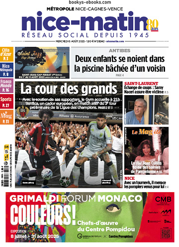 Pack Journaux Groupe Nice-Matin (8 éditions) - 6 Août 2025