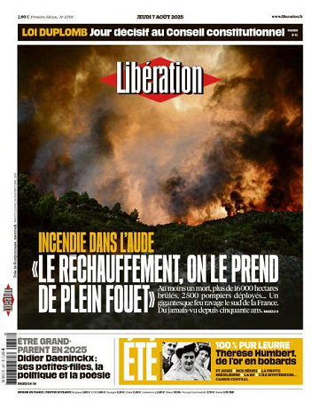 Libération du Jeudi 7 Août 2025