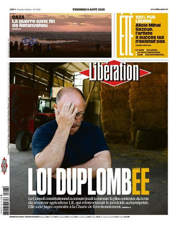 Libération du Vendredi 8 Août 2025