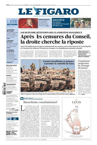 Le Figaro du Samedi 9 et Dimanche 10 Août 2025