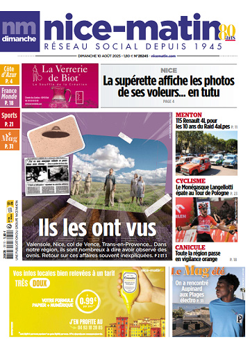 Pack Journaux Groupe Nice-Matin (3 éditions) - 10 Août 2025