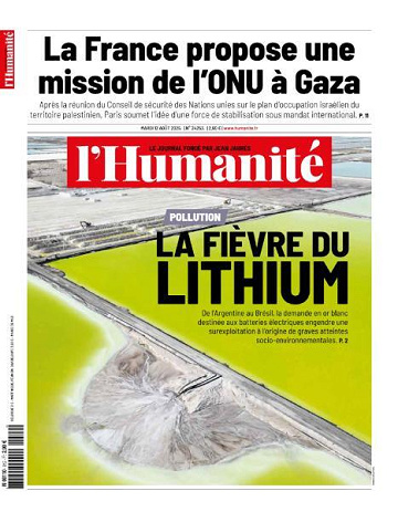 L'Humanite - 12 Août 2025