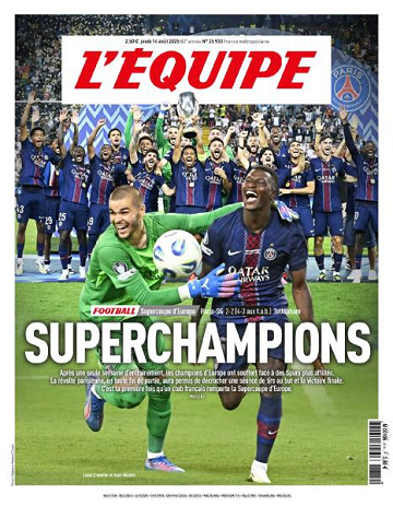 L’equipe du Jeudi 14 Août 2025