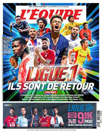 L’equipe du Vendredi 15 Août 2025