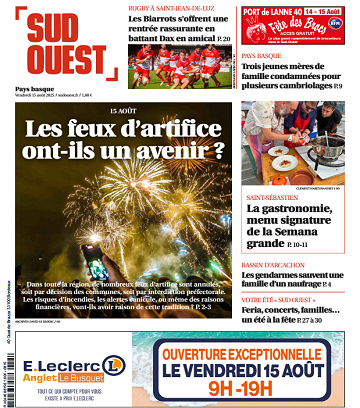 Sud Ouest (2 Éditions) Du Vendredi 15 Août 2025