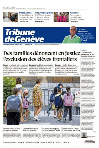 Tribune de Genève - 19 Août 2025