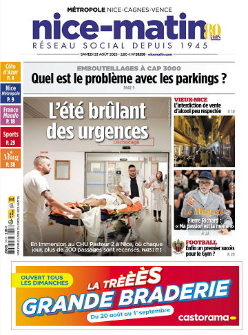 Pack Journaux Groupe Nice-Matin (8 éditions) - 23 Août 2025