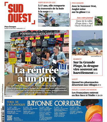 Sud Ouest (2 Éditions) Du Samedi 23 Août 2025