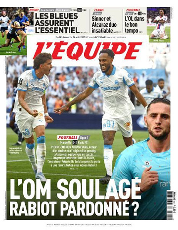 L’equipe du Dimanche 24 Août 2025