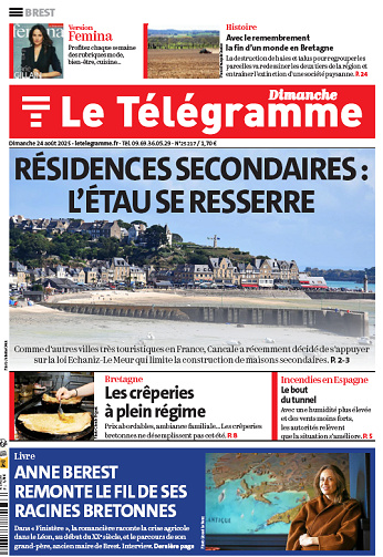Le Télégramme (8 éditions) - 24 Août 2025
