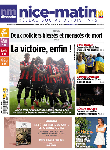 Pack Journaux Groupe Nice-Matin (3 éditions) - 23 Août 2025