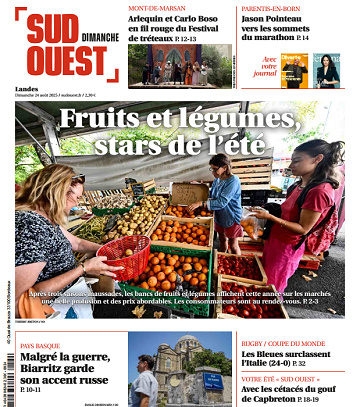 Sud Ouest (2 Éditions) Du Dimanche 24 Août 2025