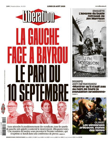 Libération du Lundi 25 Août 2025