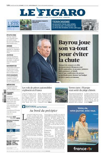 Le Figaro du Lundi 25 Août 2025