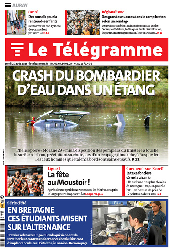 Le Télégramme (17 éditions) - 25 Août 2025