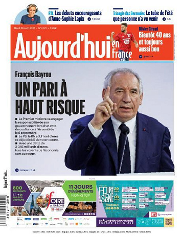 Aujourd’hui en France - 26 Août 2025