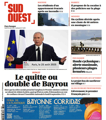 Sud Ouest (2 Éditions) Du Mardi 26 Août 2025