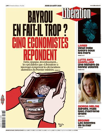 Libération du Jeudi 28 Août 2025