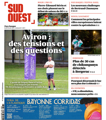 Sud Ouest (2 Éditions) Du Jeudi 28 Août 2025