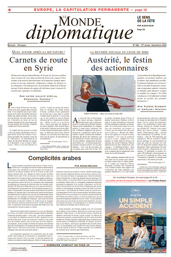 Le Monde Diplomatique - Septembre 2025