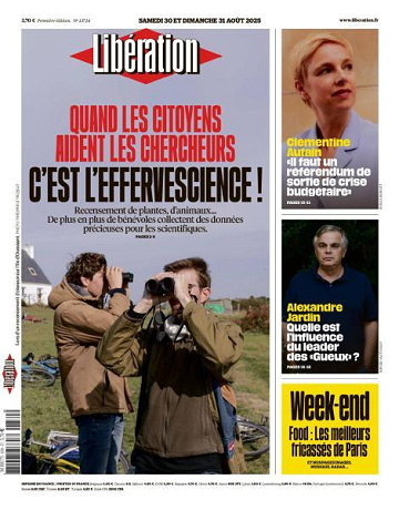 Libération du Samedi 30 et Dimanche 31 Août 2025