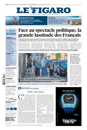 Le Figaro du Samedi 30 et Dimanche 31 Août 2025