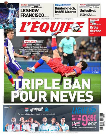 L’equipe du Dimanche 31 Août 2025