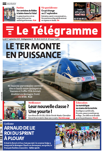 Le Télégramme (17 éditions) - 1er Septembre 2025