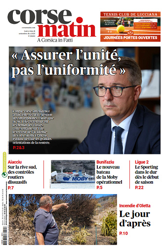 Corse Matin - 1er Septembre 2025