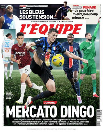 L’equipe du Mardi 2 Septembre 2025