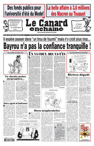 Le Canard enchaîné - 3 Septembre 2025