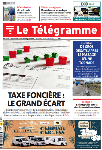 Le Télégramme (19 éditions) - 3 Septembre 2025