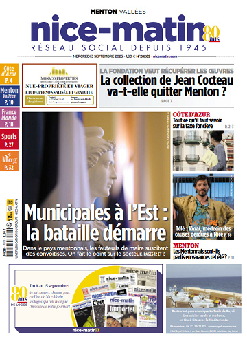 Pack Journaux Groupe Nice-Matin (8 éditions) - 3 Septembre 2025
