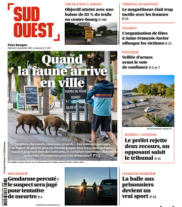 Sud Ouest (2 Éditions) Du Mercredi 3 Septembre 2025