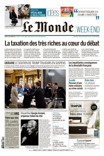 Le Monde du Samedi 6 Septembre 2025