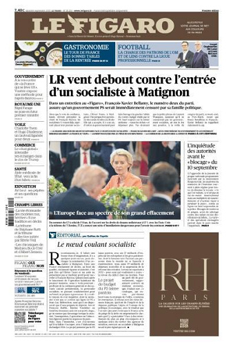 Le Figaro du Samedi 6 Septembre 2025