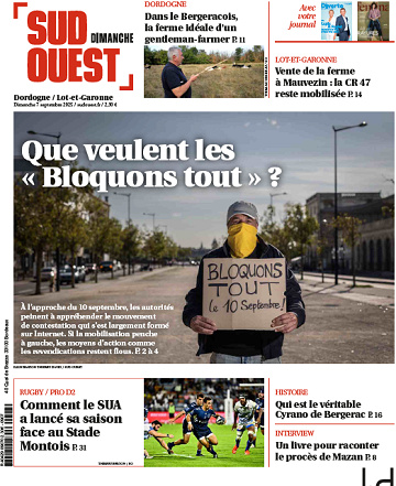 Sud Ouest (5 éditions) - 7 Septembre 2025
