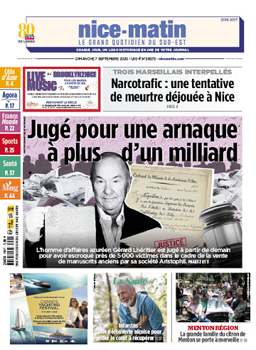 Pack Journaux Groupe Nice-Matin (3 éditions) - 7 Septembre 2025