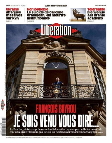 Libération du Lundi 8 Septembre 2025