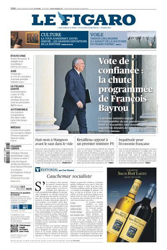 Le Figaro du Lundi 8 Septembre 2025
