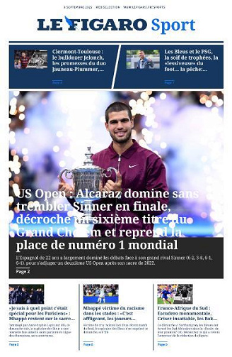 Le Figaro Sport - 8 Septembre 2025