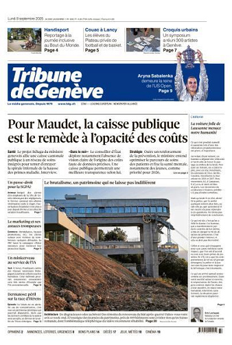 Tribune de Genève - 8 Septembre 2025