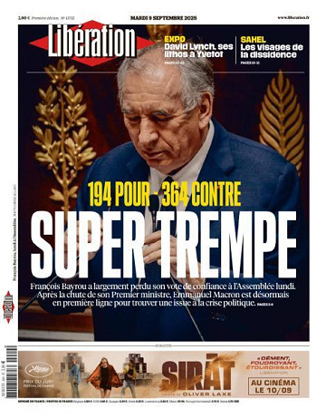 Libération du Mardi 9 Septembre 2025