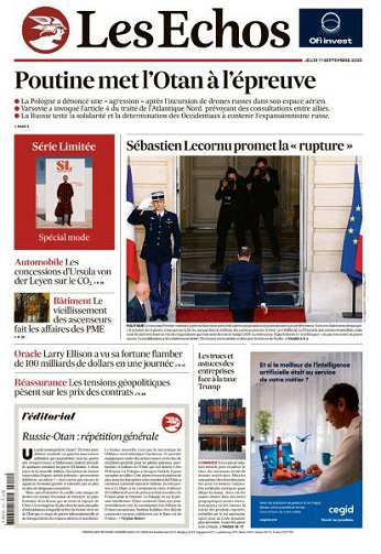 Les Echos - 11 Septembre 2025