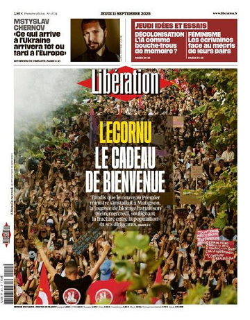 Libération du Jeudi 11 Septembre 2025
