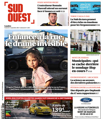 Sud Ouest (2 Éditions) Du Vendredi 12 Septembre 2025